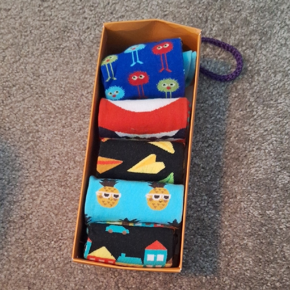 Colorful Patterned Youth Socks Set
